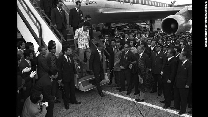 Hiro Onoda al ritorno in Giappone dopo 30 anni.